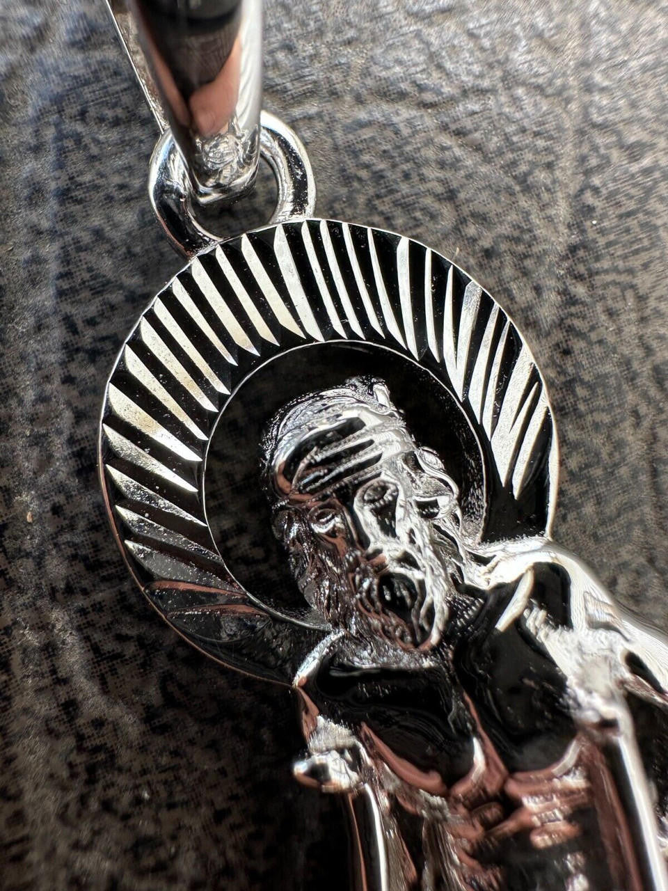 St Lazarus Plain Pendant - 925 Silver - 3 Sizes 1.25"-3.25"