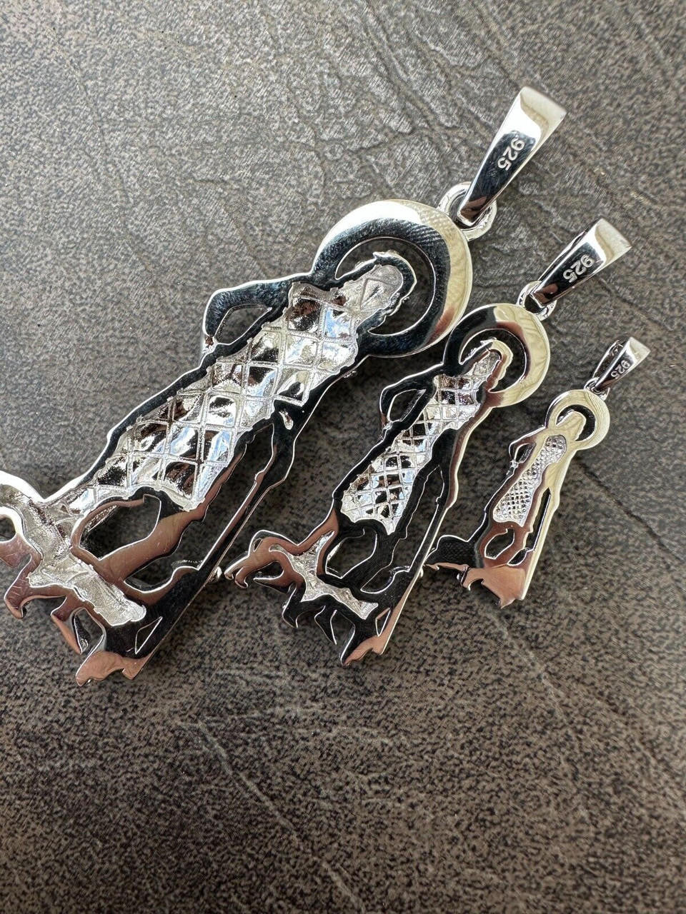 St Lazarus Plain Pendant - 925 Silver - 3 Sizes 1.25"-3.25"