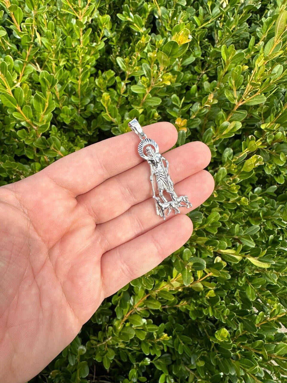 St Lazarus Plain Pendant - 925 Silver - 3 Sizes 1.25"-3.25"