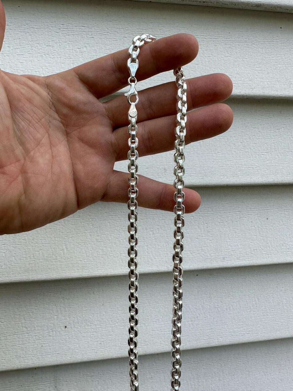 Puffed Rolo Chain Necklace Or Bracelet - Hollow 925 Sterling Silver - 7"-28" - 6mm