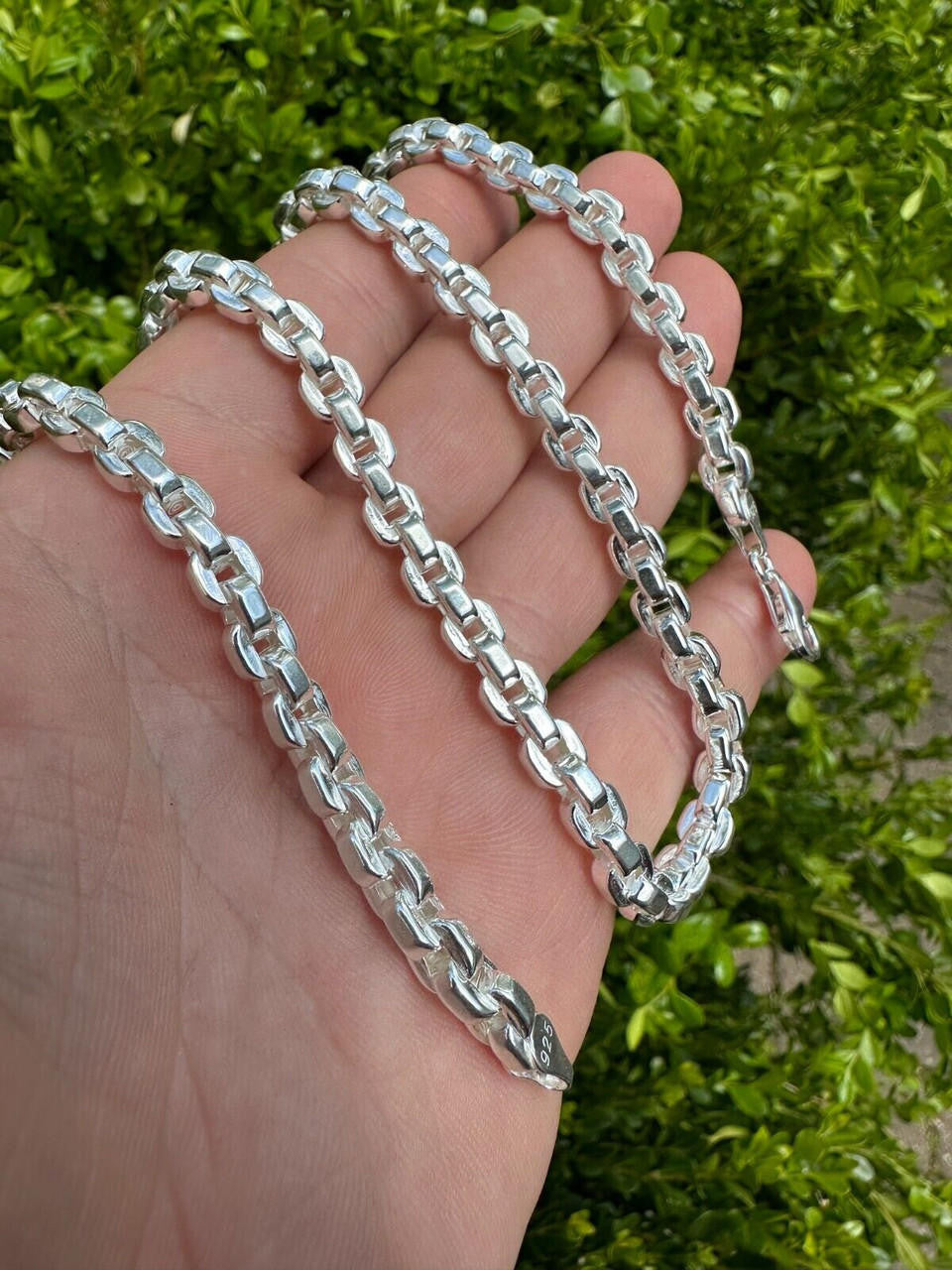 Puffed Rolo Chain Necklace Or Bracelet - Hollow 925 Sterling Silver - 7"-28" - 6mm