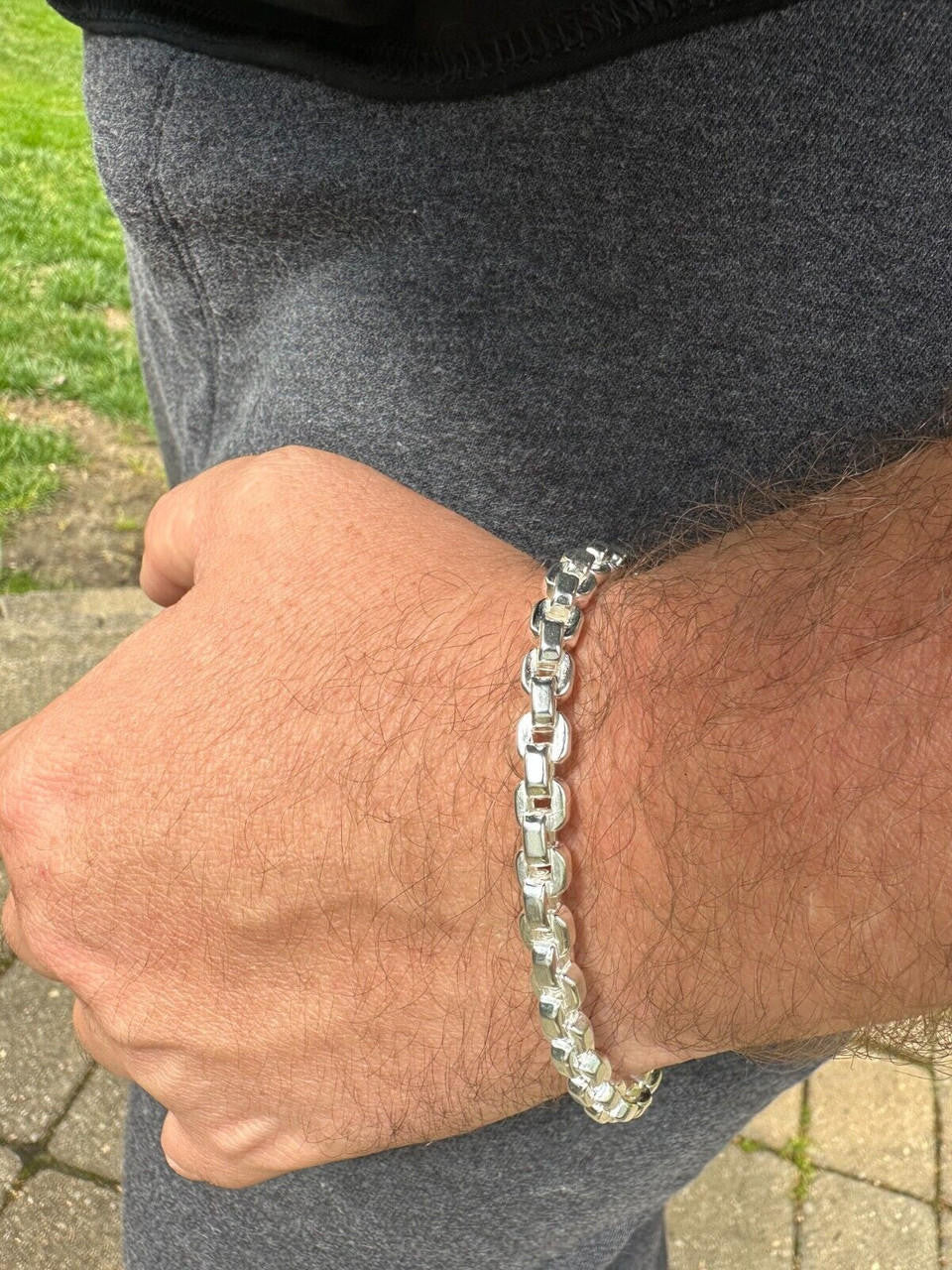 Puffed Rolo Chain Necklace Or Bracelet - Hollow 925 Sterling Silver - 7"-28" - 6mm
