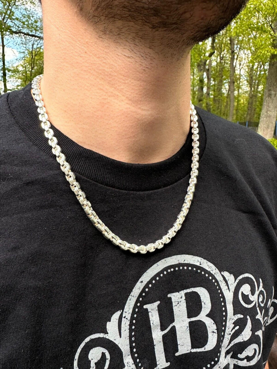 Puffed Rolo Chain Necklace Or Bracelet - Hollow 925 Sterling Silver - 7"-28" - 6mm