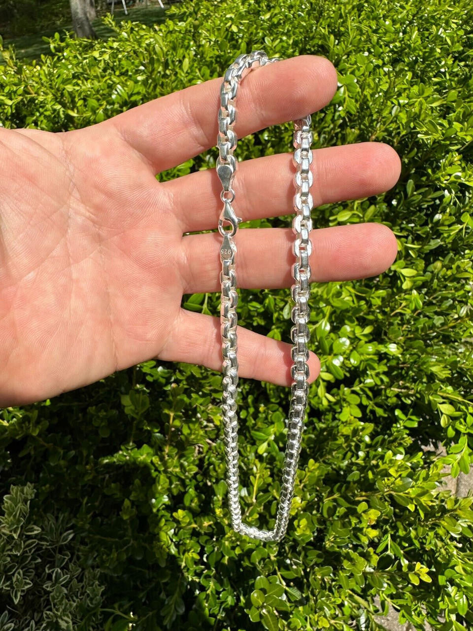 Puffed Rolo Chain Necklace Or Bracelet - Hollow 925 Sterling Silver - 7"-28" - 6mm