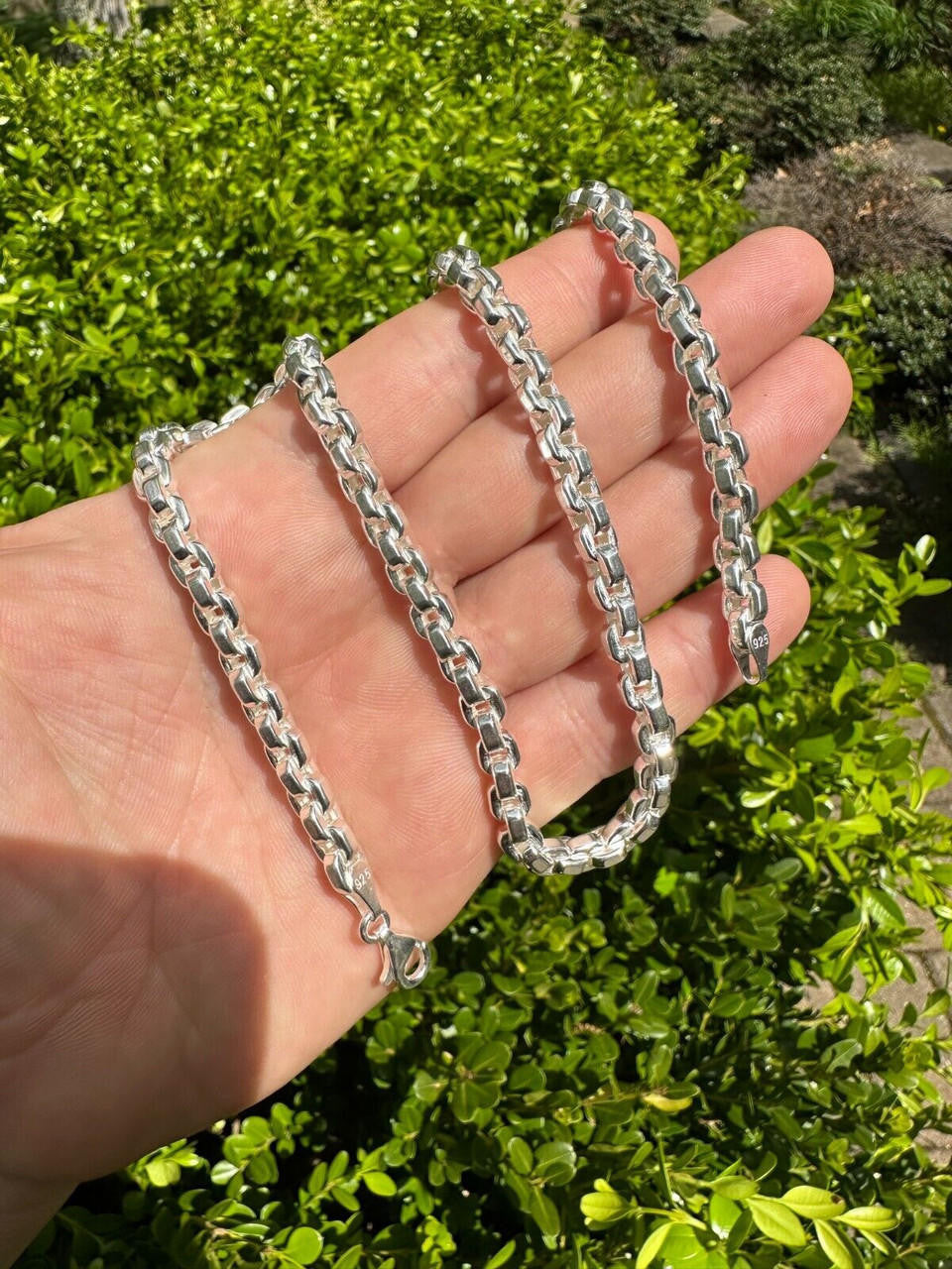 Puffed Rolo Chain Necklace Or Bracelet - Hollow 925 Sterling Silver - 7"-28" - 6mm