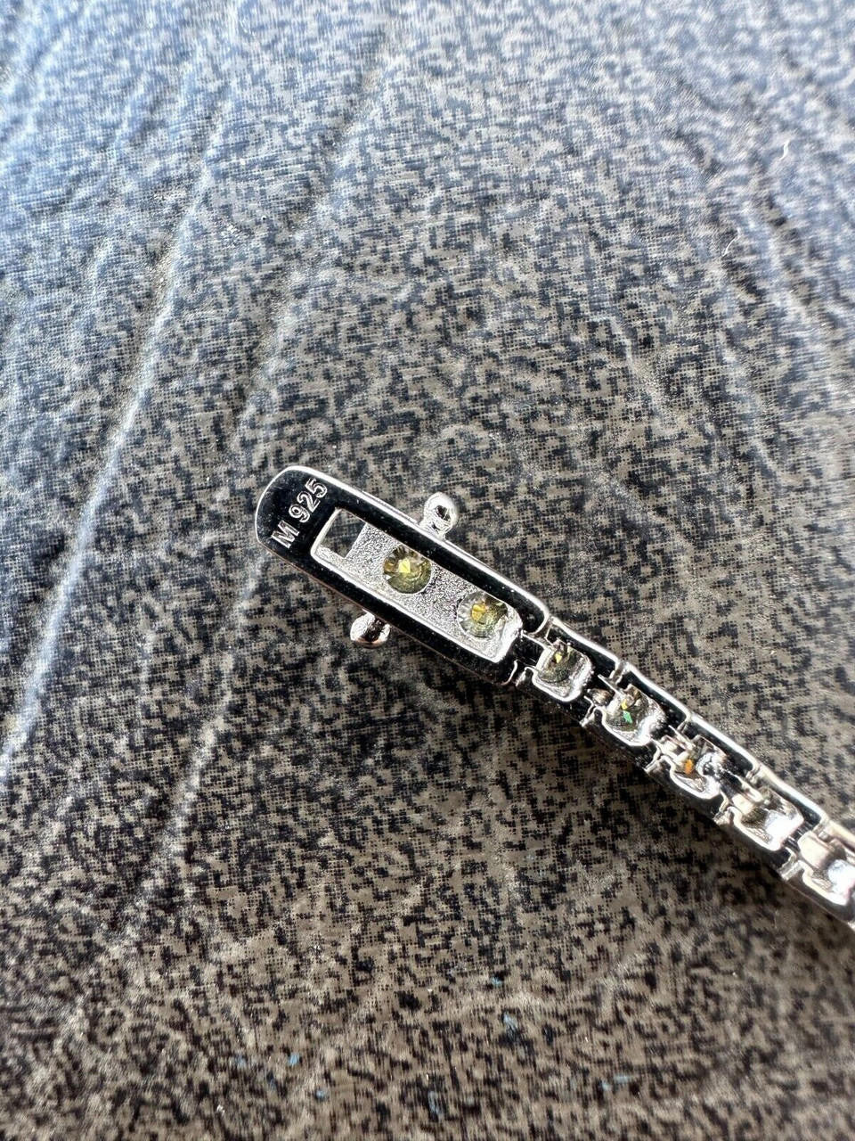 Real Iced Blue Gray MOISSANITE 3mm Tennis Bracelet 925 Silver Pass Diamond Test