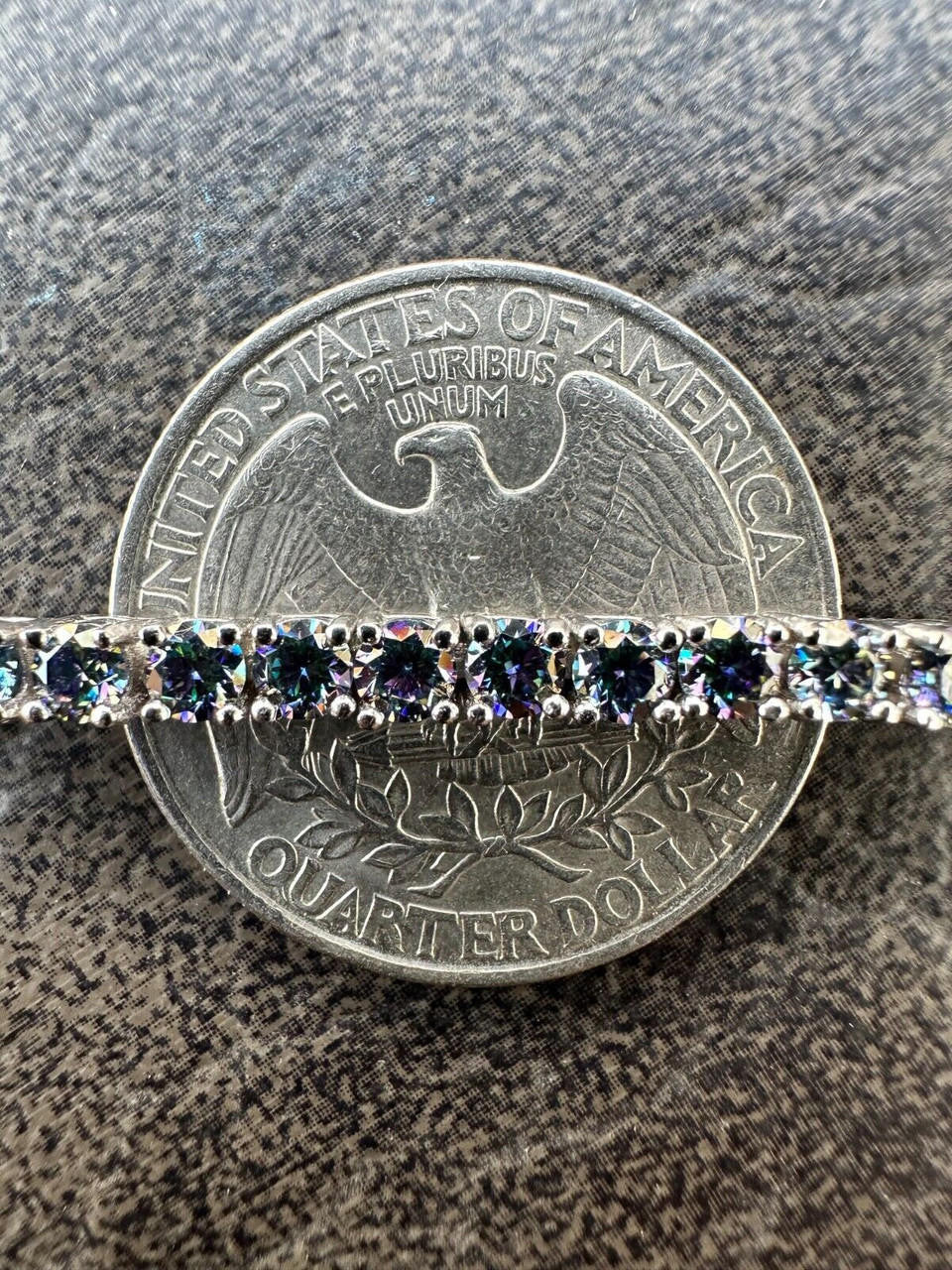 Real Iced Blue MOISSANITE 3mm Tennis Bracelet 925 Silver Pass Diamond Tester