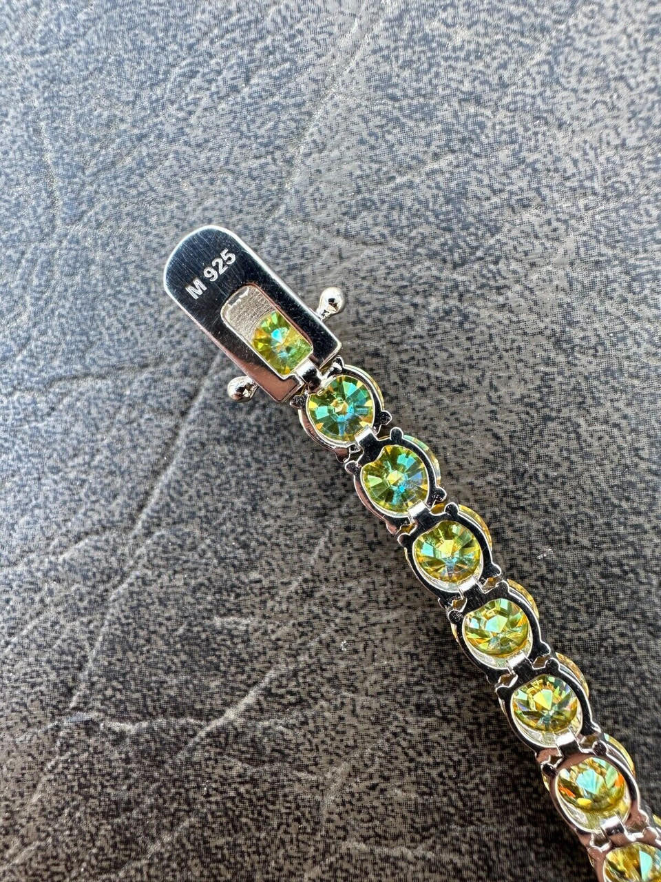 Real Iced Canary Yellow MOISSANITE 7mm Tennis Bracelet 925 Silver Diamond Tester