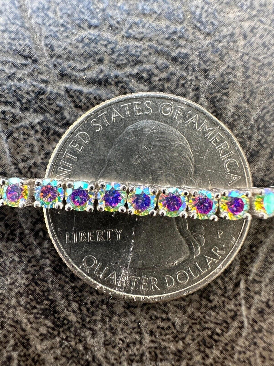 Real Iced Opal Rainbow MOISSANITE 3mm Tennis Bracelet 925 Silver Diamond Tester