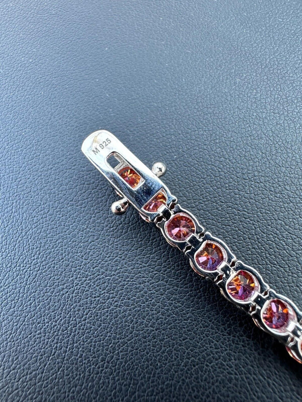 Real Iced Pink MOISSANITE 5mm Tennis Bracelet 925 Silver Pass Diamond Test