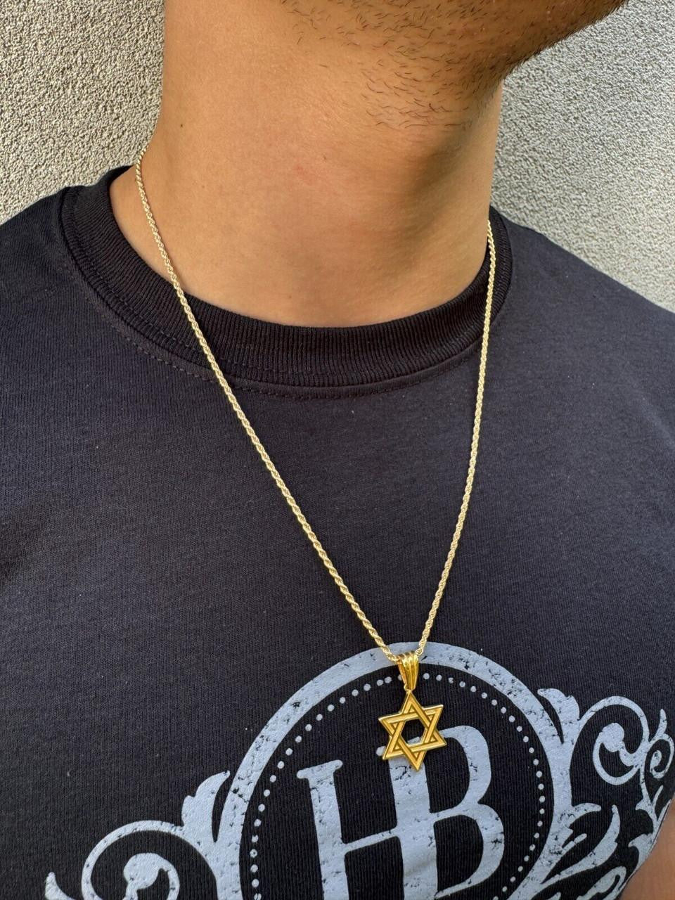 Jewish Classic Star Of David Pendant - 14k Gold Vermeil Or 925 Silver - Small 1"