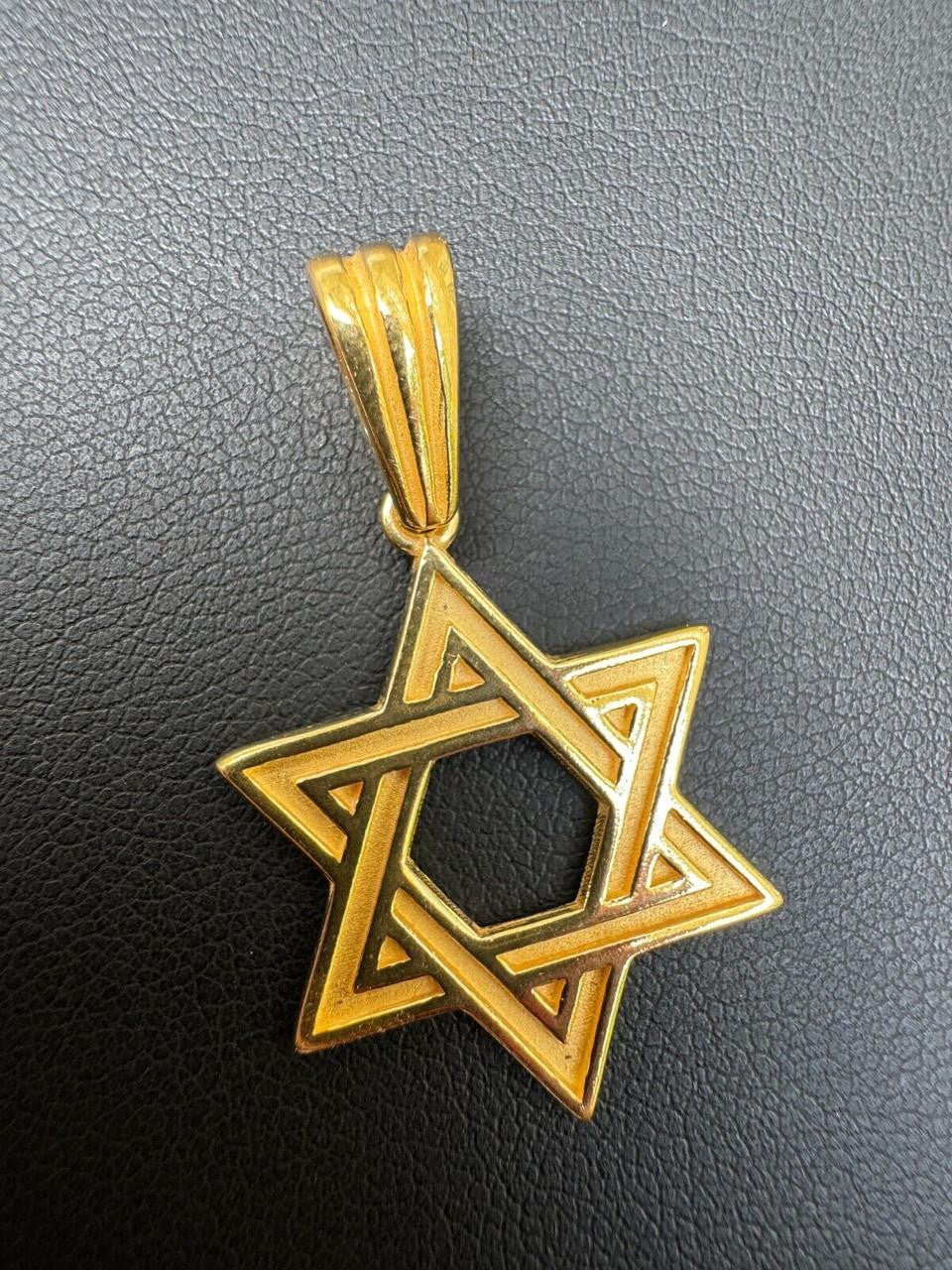Jewish Classic Star Of David Pendant - 14k Gold Vermeil Or 925 Silver - Small 1"