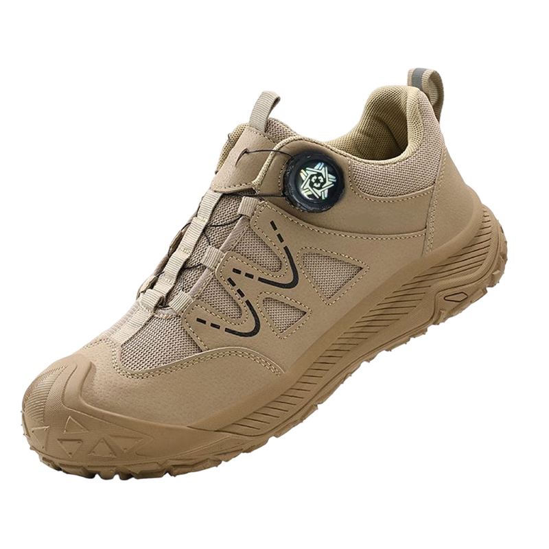 Zapatos de seguridad para hombre con puntera de acero y cierre giratorio