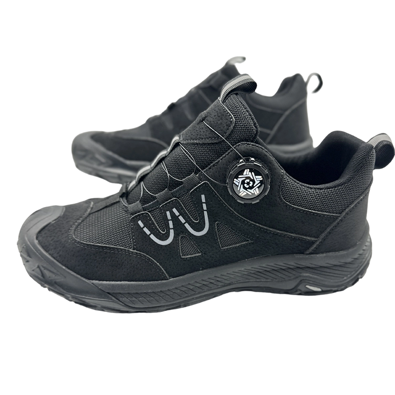 Zapatos de seguridad para hombre con puntera de acero y cierre giratorio