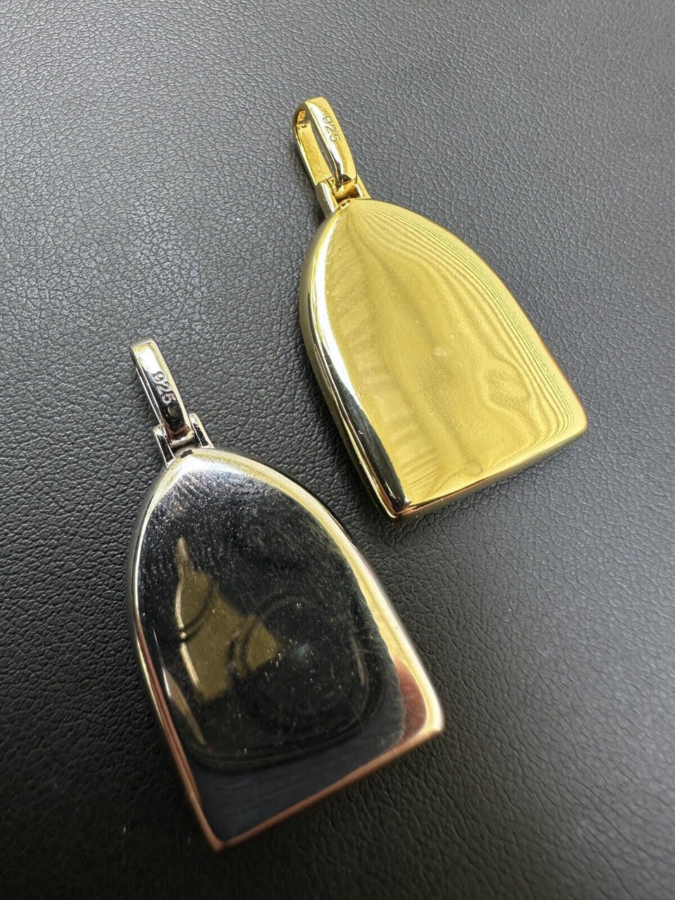 St Lazarus Plain Medallion Pendant - 14k Gold Vermeil Or 925 Silver - Small 1.25"