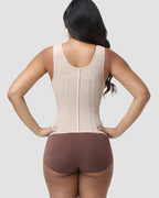 Faja Colombiana con Estampado de Corazones y Tirantes Anchos