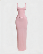 Vestido Largo con Corsé Moldeador Desmontable