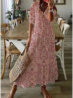 Luna | Vestido midi de estilo bohemio desenfadado