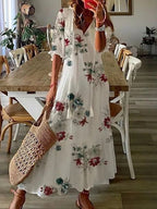 Luna | Vestido midi de estilo bohemio desenfadado