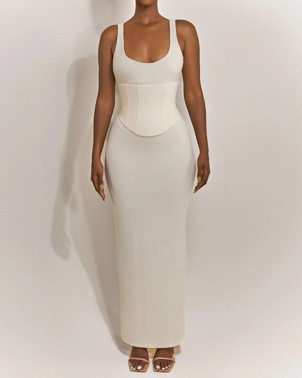 Vestido Largo con Corsé Moldeador Desmontable
